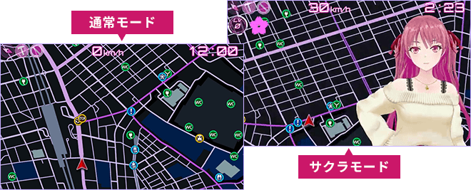 サクラモード／通常モード 富士サクラ Sakura01 レーザー探知機＆レーダー探知機