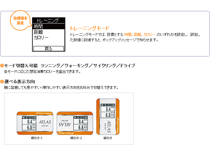 高性能GPSランナーズコンピューター ASG-R01