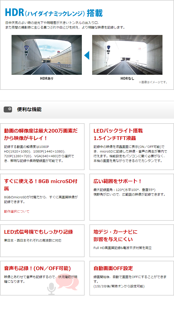 Full HD ドライブレコーダー dry-wifiv3c