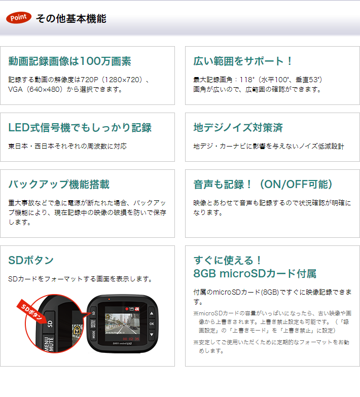 ドライブレコーダー DRY-mini1X??