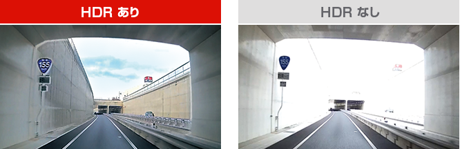 HDR機能 前後2カメラドライブレコーダー DRY-TW7550d