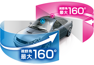 撮り逃しを防ぐ 前後2カメラドライブレコーダー DRY-TW7550d