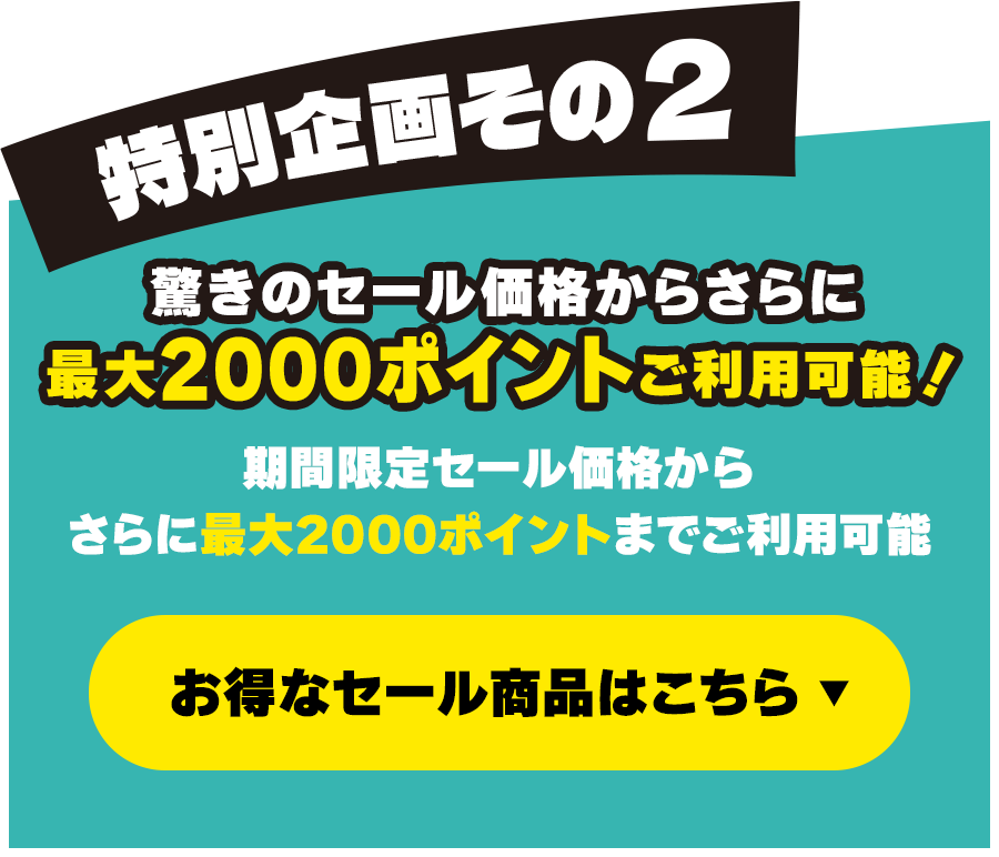 【特別企画その2】人気のカー用品が驚きの特別価格にてご提供！