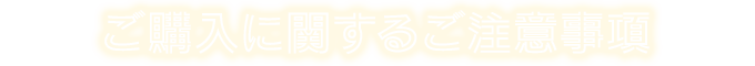 ご購入に関するご注意事項