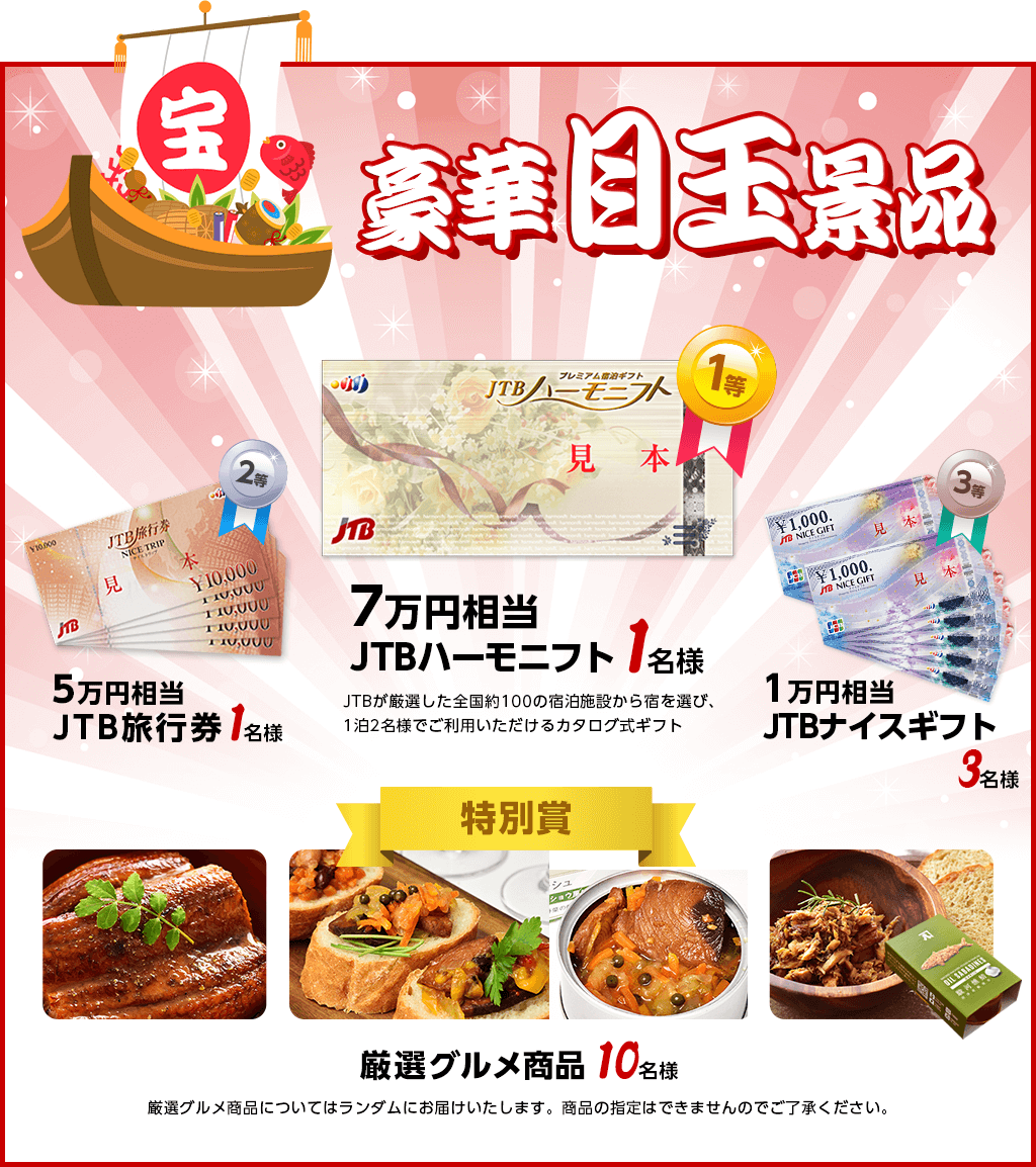 令和改元記念!宝くじキャンペーン プレゼント内容